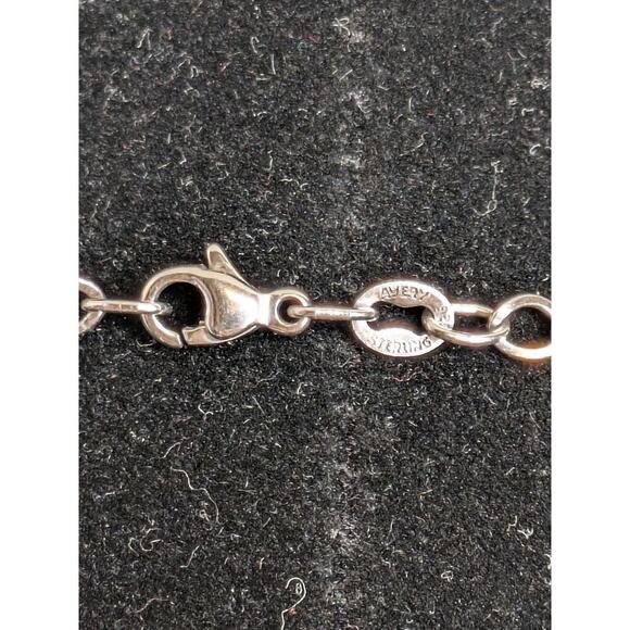 James Avery Sterling Silver 925 Medium Oval Twisted Chain Charm Necklace 24'' - Picture 3 of 4
